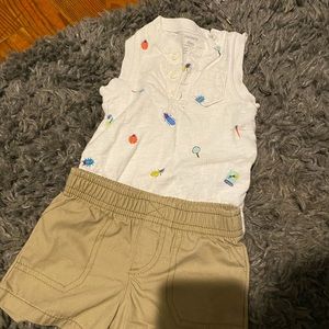 Sleeveless onesie with shorts